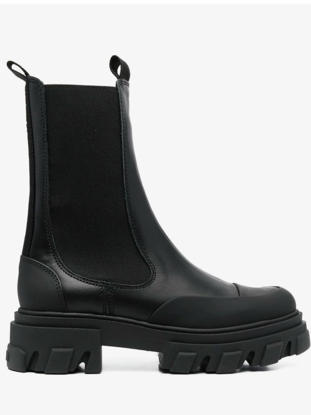 Ganni Black Chunky Chelsea Ankle Boots EU38